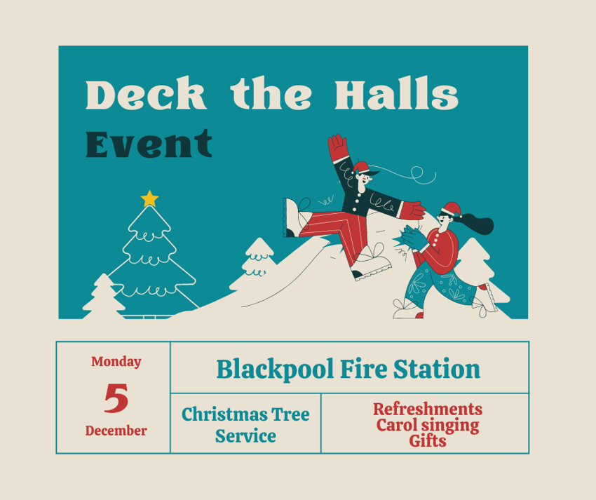Image of DECK THE HALLS - A Christmas Tree Service - Blackpool Fire Station
