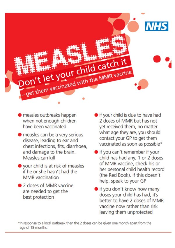 Image of Measles - Don't let your child catch it!