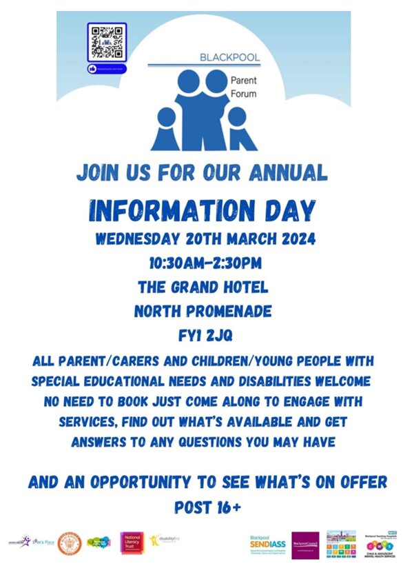 Image of The Blackpool Parent Forum Annual Information Day - 20th March 2024